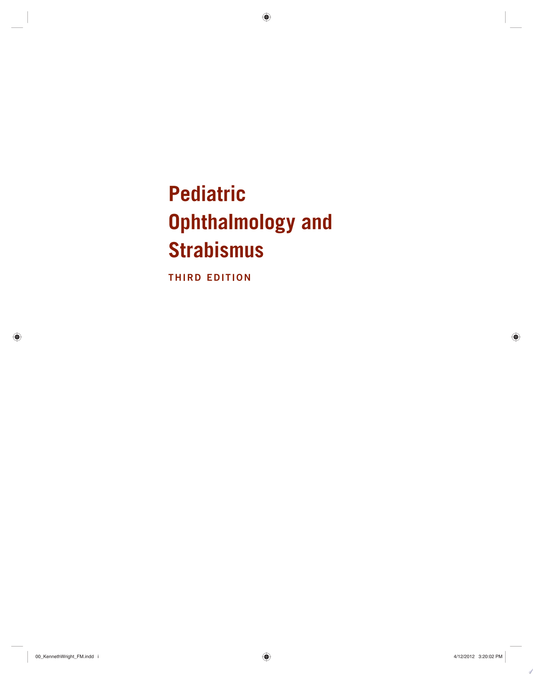 Pediatric Ophthalmology and Strabismus, 3ed
